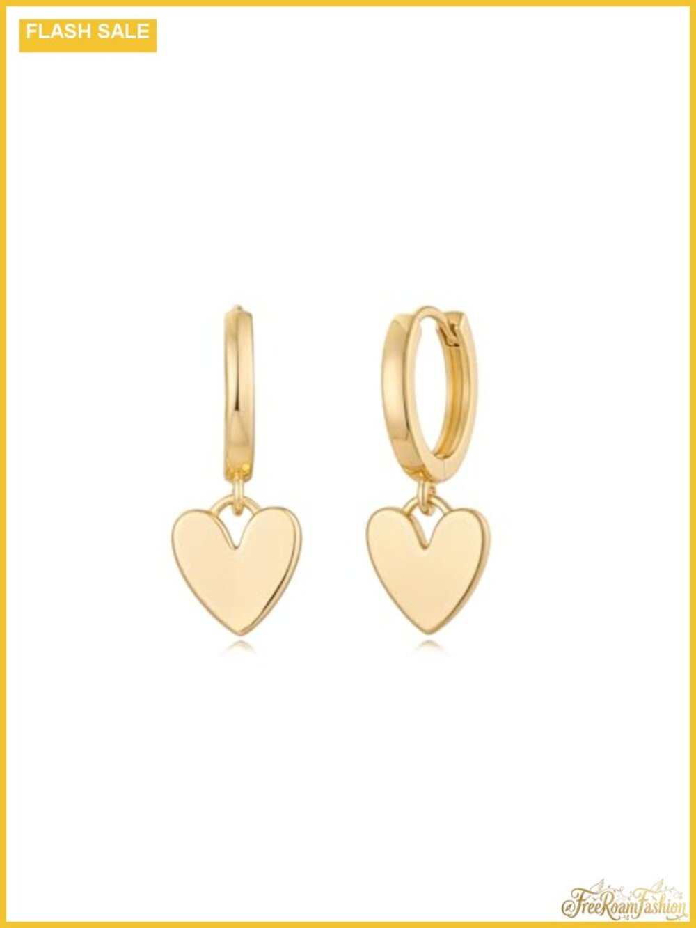 14K Gold Plated Huggie Hoop Dangle Drop Earrings Hypoallergenic Lightweight